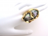 A Massive Gold and Abalone Pearl Ring, c1970-6